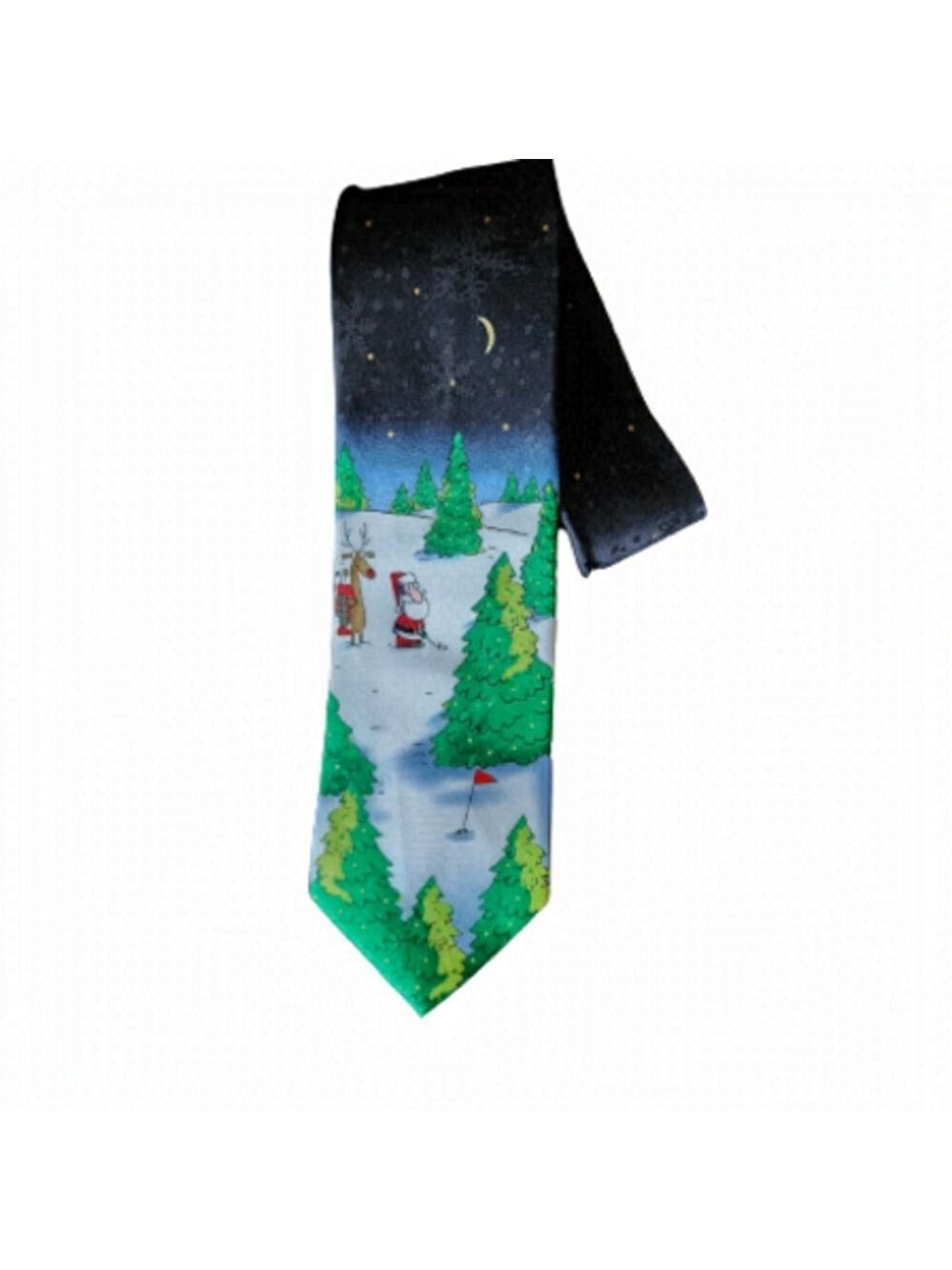 Santa Claus Christmas themes ties colour black